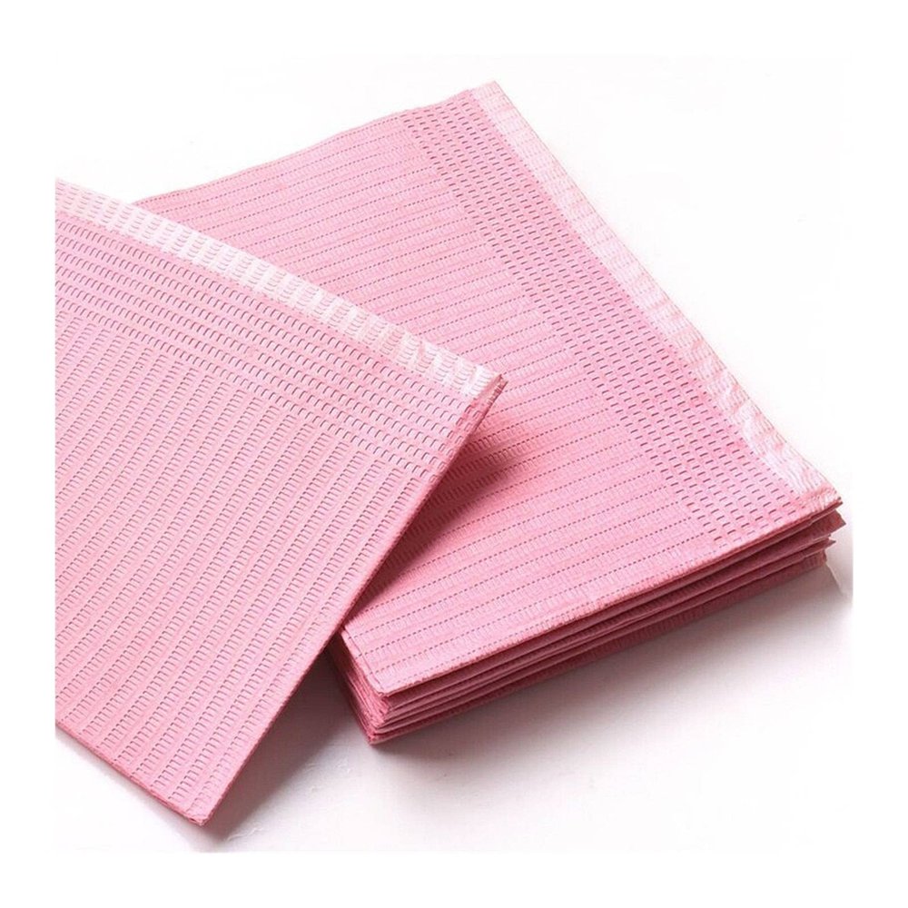 VSOLS 250/125/50/20pcs Tattoo Cleaning Wipes Pad Disposable Dental Piercing Bibs Waterproof Sheets Paper Tattoo Accessories (Color : 20pcs Pink)
