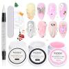 MIZHSE Solid Builder Gel for nails, 3 Colors Sculpting Gel for Nails, Clear White Pink Non-Sticky Hand 3D Nail Art Building Carving Modeling Hard Nail Extension Manicure Salon Home DIY Gift view 1