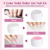 MIZHSE Solid Builder Gel for nails, 3 Colors Sculpting Gel for Nails, Clear White Pink Non-Sticky Hand 3D Nail Art Building Carving Modeling Hard Nail Extension Manicure Salon Home DIY Gift view 4