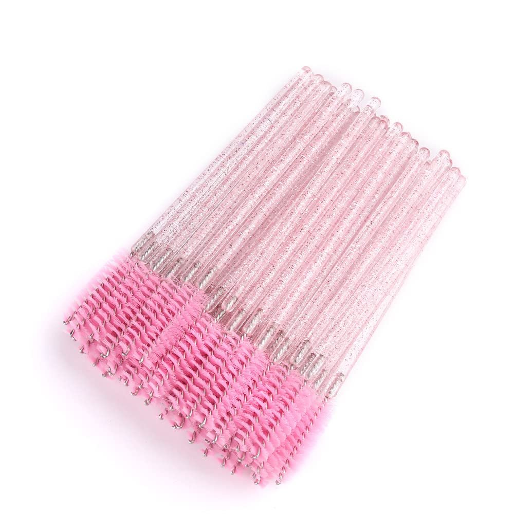 2022 Disposable crystal thousand change color eyebrow brush grafting eyelash brush (pink)