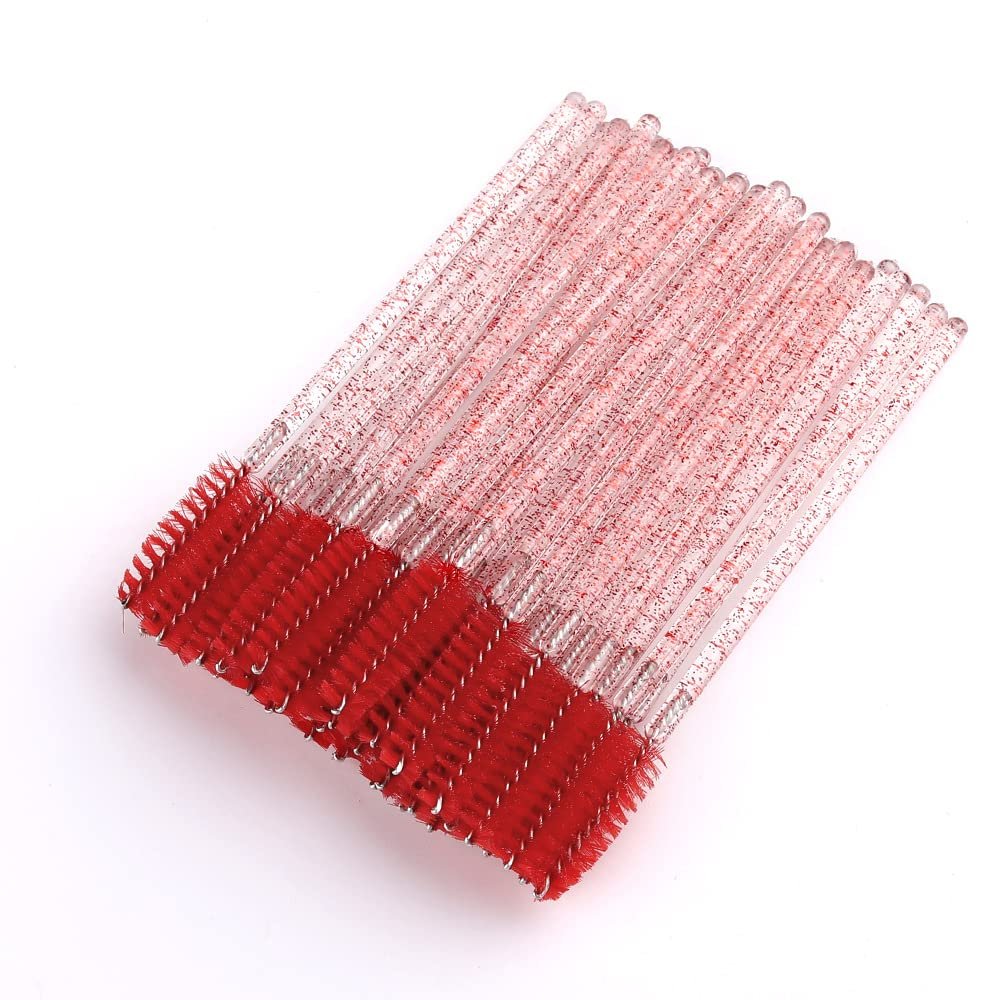 2022 Disposable crystal thousand change color eyebrow brush grafting eyelash brush (rose pink)