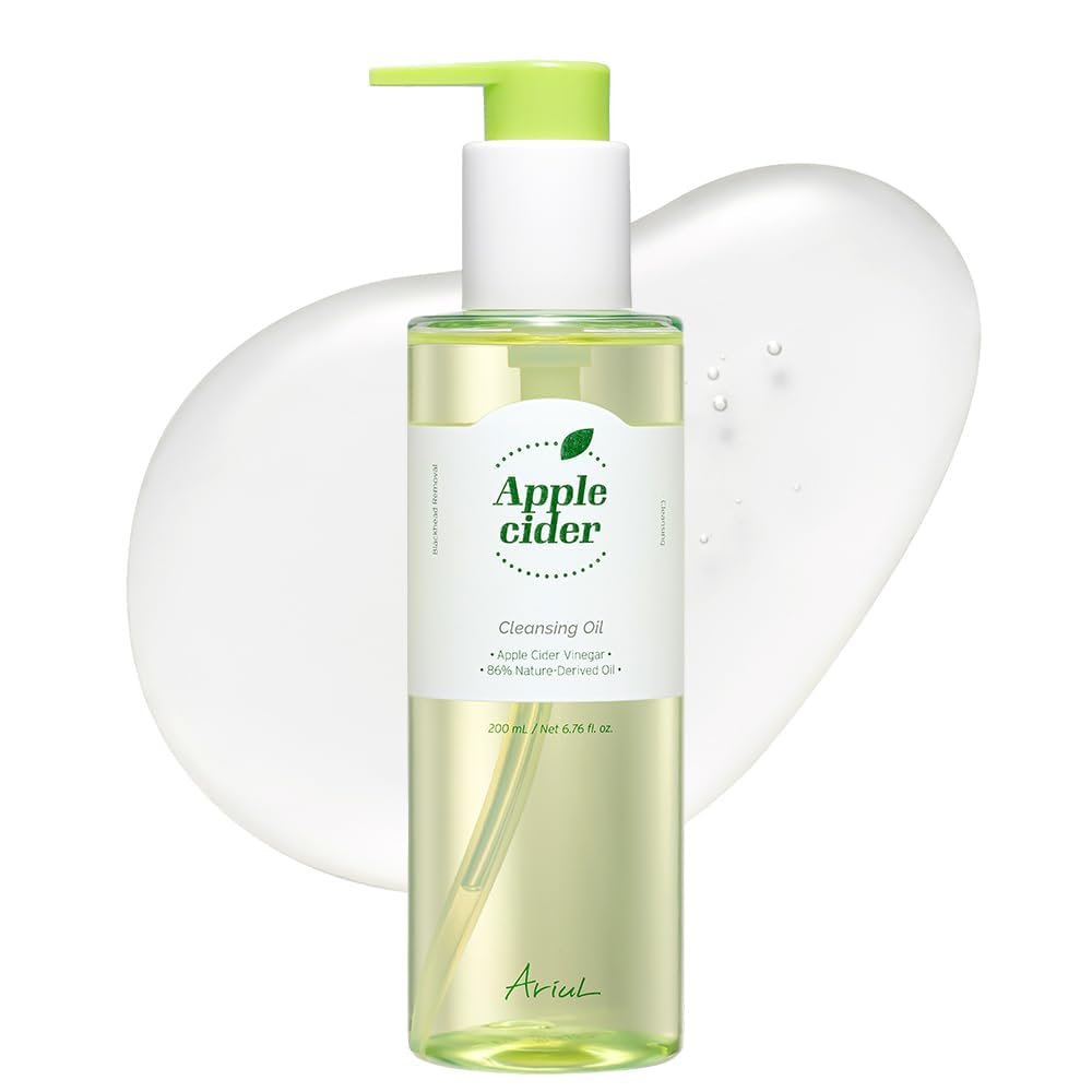 Ariul Apple Cider Cleansing Oil  Gentle & Purifying Makeup Remover with Apple Cider Vinegar, Hydrating & Pore Care, Korean Skin Care, 200ml / 6.76 fl. oz
