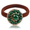 Ezindraw Natural Jade Gemstone Hair Tie, Emerald Jade Hair Elastic Ponytail Rope, Retro Chinese Hair Accessories for Women view 1