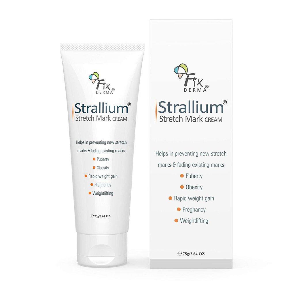 Grah Fixderma Strallium Stretch Mark Cream, Removes Pregnancy stretch marks, Scar removal and Moisturizing Cream, Stretch mark remover for Stomach, thighs & all body parts- 75g