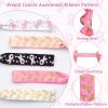 CRAFFANCY 30 Pcs Pink Ribbon Hair Ties, Breast Cancer Awareness Hair Bands Pink Ribbon Elastic Ponytail Holders Hair Accessories for Women Girl view 3