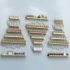 Fadiadem Wall Mounted Metal Rack Nail Polish Organizer Shelf, Essential Oils Holder Stand Makeup Bottles Display Shelves, Paint Organizer, for Home Salon Business Spa view 1