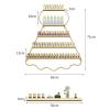 Fadiadem Wall Mounted Metal Rack Nail Polish Organizer Shelf, Essential Oils Holder Stand Makeup Bottles Display Shelves, Paint Organizer, for Home Salon Business Spa view 2