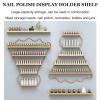 Fadiadem Wall Mounted Metal Rack Nail Polish Organizer Shelf, Essential Oils Holder Stand Makeup Bottles Display Shelves, Paint Organizer, for Home Salon Business Spa view 4