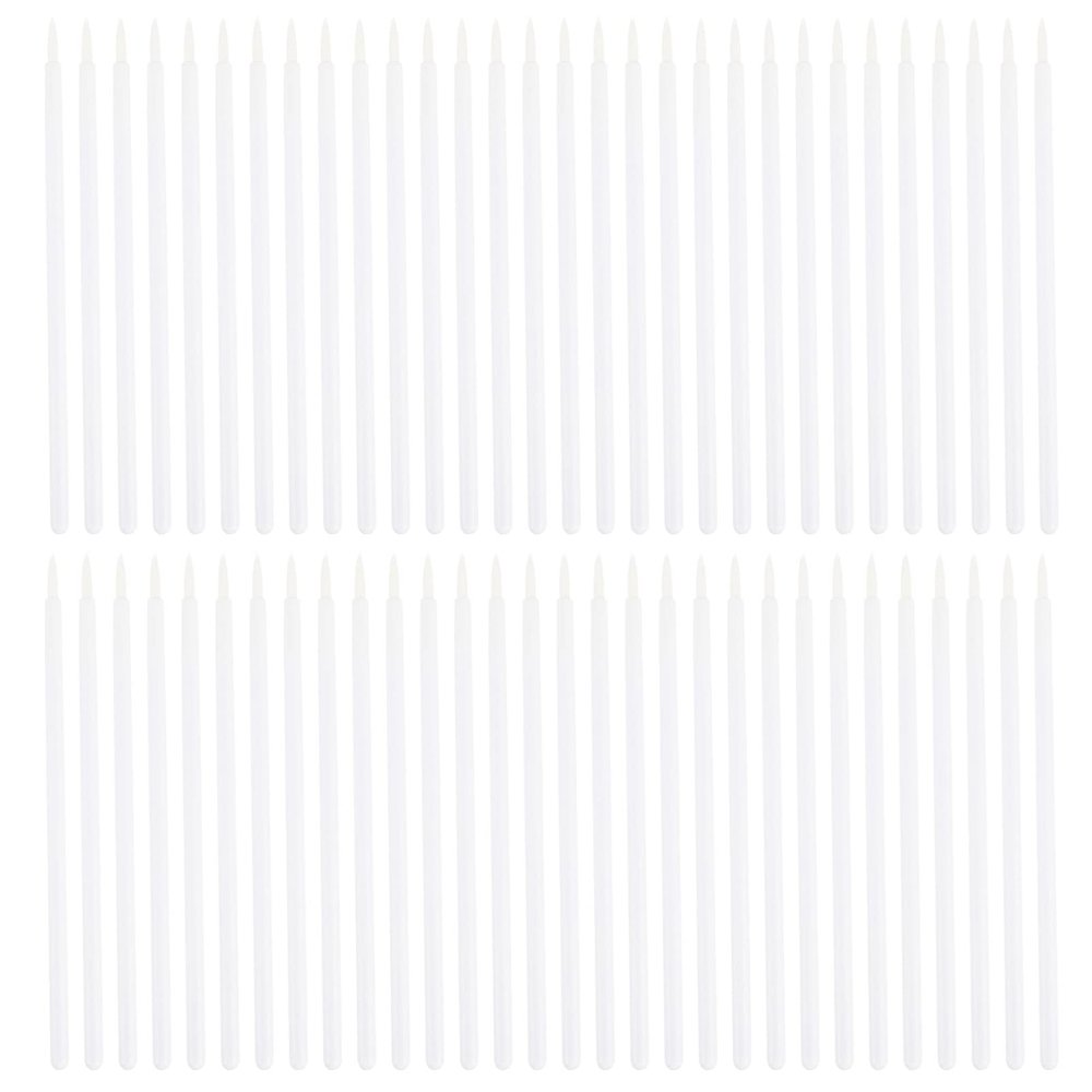 Beavorty 100pcs Disposable Eyeliner Brush Applicator Fine Nylon Tip Makeup Wands for Precise Eye Makeup Application Convenient and Lightweight Design for Easy Carrying
