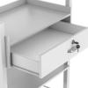 Paddie Salon Trolley Cart, Wooden Mobile Utility Cabinet Lab Cart with 1 Drawer 2 Trays, Rolling Storage Station Beauty Salon Rolling Trolley for Beauty Spa (White) view 4