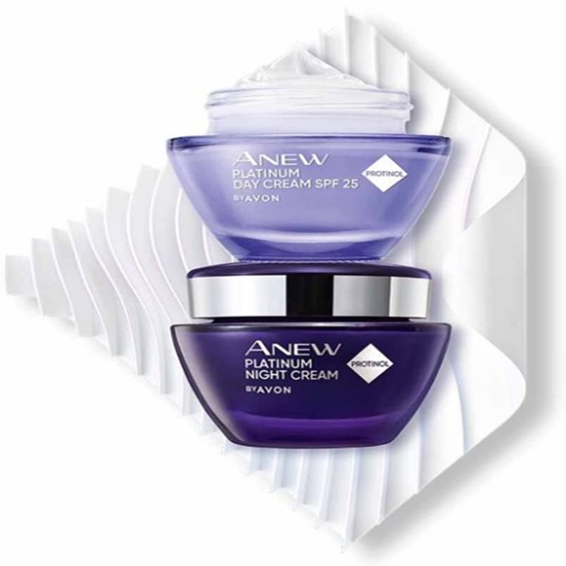 AVON Anew Platinum Day and Night Cream (Two Pack Set) Pack of 2