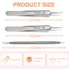 WSYUB Blackhead Tweezers, Milia Remover, Pimple Popper Tool,Ingrown Hair Tweezers, Blackhead Extractor view 2