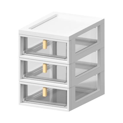 Tofficu Desktop Drawer Organizer Plastic Storage Box for Office Supplies Stationery Cosmetics Sturdy Wear-resistant Design for Tidy Desktop Organization