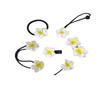 Plumeria Hair Ties Frangipani Flower Hair Clips Pin Plumeria Hair Ring Rope Tie BWF01 (6 PCs-Set A) view 1