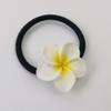 Plumeria Hair Ties Frangipani Flower Hair Clips Pin Plumeria Hair Ring Rope Tie BWF01 (6 PCs-Set A) view 3