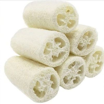 6pcs/Pack of Organic Loofahs Loofah Spa Exfoliating Scrubber Natural Luffa Body Wash Sponge Remove Dead Skin Made Soap