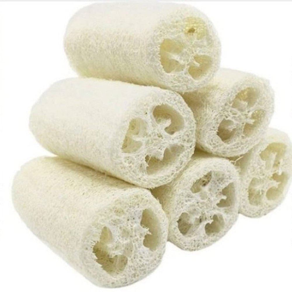 6pcs/Pack of Organic Loofahs Loofah Spa Exfoliating Scrubber Natural Luffa Body Wash Sponge Remove Dead Skin Made Soap