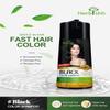 Herbishh Hair Color Shampoo for Gray Hair - Enriched Formula with Keratin & Tuber Fleece Flower - Full Grey Coverage, Easy to Use, Long lasting, Instant - Black (400ml) view 3