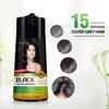 Herbishh Hair Color Shampoo for Gray Hair - Enriched Formula with Keratin & Tuber Fleece Flower - Full Grey Coverage, Easy to Use, Long lasting, Instant - Black (400ml) view 4