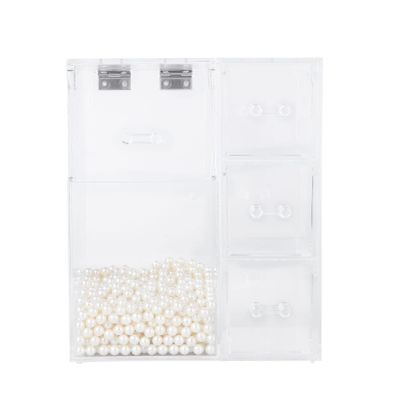 Alipis 1Pc makeup brush bucket cosmetic storage containers acrylic jewelry organizer jewelry makeup brush holder makeup brush case Cosmetics display box cotton swab white
