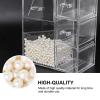 Alipis 1Pc makeup brush bucket cosmetic storage containers acrylic jewelry organizer jewelry makeup brush holder makeup brush case Cosmetics display box cotton swab white view 3