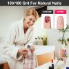 Diesisa Buffer Block Nail File, 100/180 Grit Sponge Nail Buffers for Acrylic Nails, Mini Buffing Block Double Sided for Manicure Tools 30 Count - Black view 2