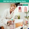 Diesisa Buffer Block Nail File, 100/180 Grit Sponge Nail Buffers for Acrylic Nails, Mini Buffing Block Double Sided for Manicure Tools 30 Count - Green view 2