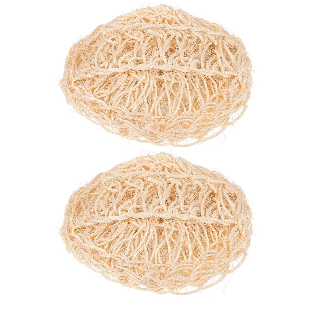 Ciieeo 2pcs Sisal Bathing Balls Natural Exfoliating Shower Scrubbers for Gentle Skin Cleansing for Spa and Home Use Beige Handmade Sisal Material