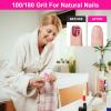 Diesisa Buffer Block Nail File, 100/180 Grit Sponge Nail Buffers for Acrylic Nails, Mini Buffing Block Double Sided for Manicure Tools 30 Count - Pink view 3