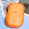 10 Box (200 Sheets) Soap Sheets Portable Disposable Travel Scented Soap Sheets, Foaming Paper, Soap Confetti, Mini Soap Sheets for Indoor, Outdoor, Camping Hiking. Orange view 1