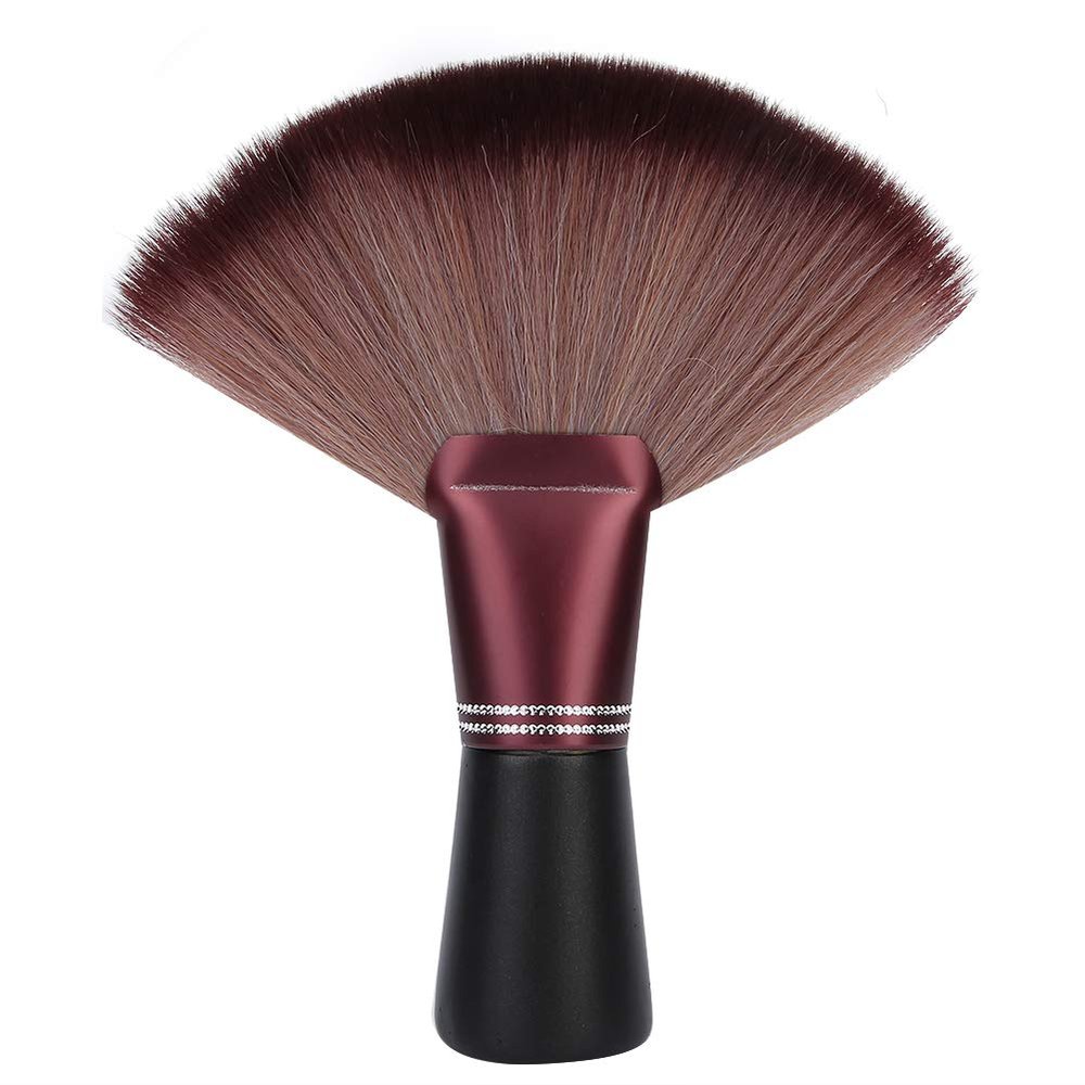 Fan Shape Hairdresser Neck Brush, Neck Duster Brush Soft Barber Hair Cutting Brush Hair Sweep Brush, Hair Clippings Remove Brush Flat Base[#1]