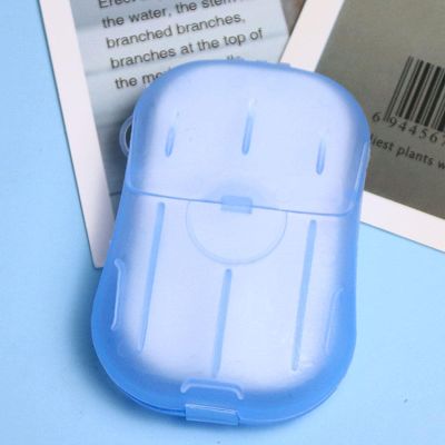 10 Box (200 Sheets) Soap Sheets Portable Disposable Travel Scented Soap Sheets, Foaming Paper, Soap Confetti, Mini Soap Sheets for Indoor, Outdoor, Camping Hiking. Blue