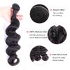Sent Hair Bundles with Closure 14 16 18+12 Loose Deep Wave 100% Virgin Human Hair 3 Bundles with Lace Closure 4x4 Natural Black Color Brazilian Human Hair Extension view 2