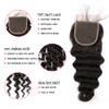 Sent Hair Bundles with Closure 14 16 18+12 Loose Deep Wave 100% Virgin Human Hair 3 Bundles with Lace Closure 4x4 Natural Black Color Brazilian Human Hair Extension view 3