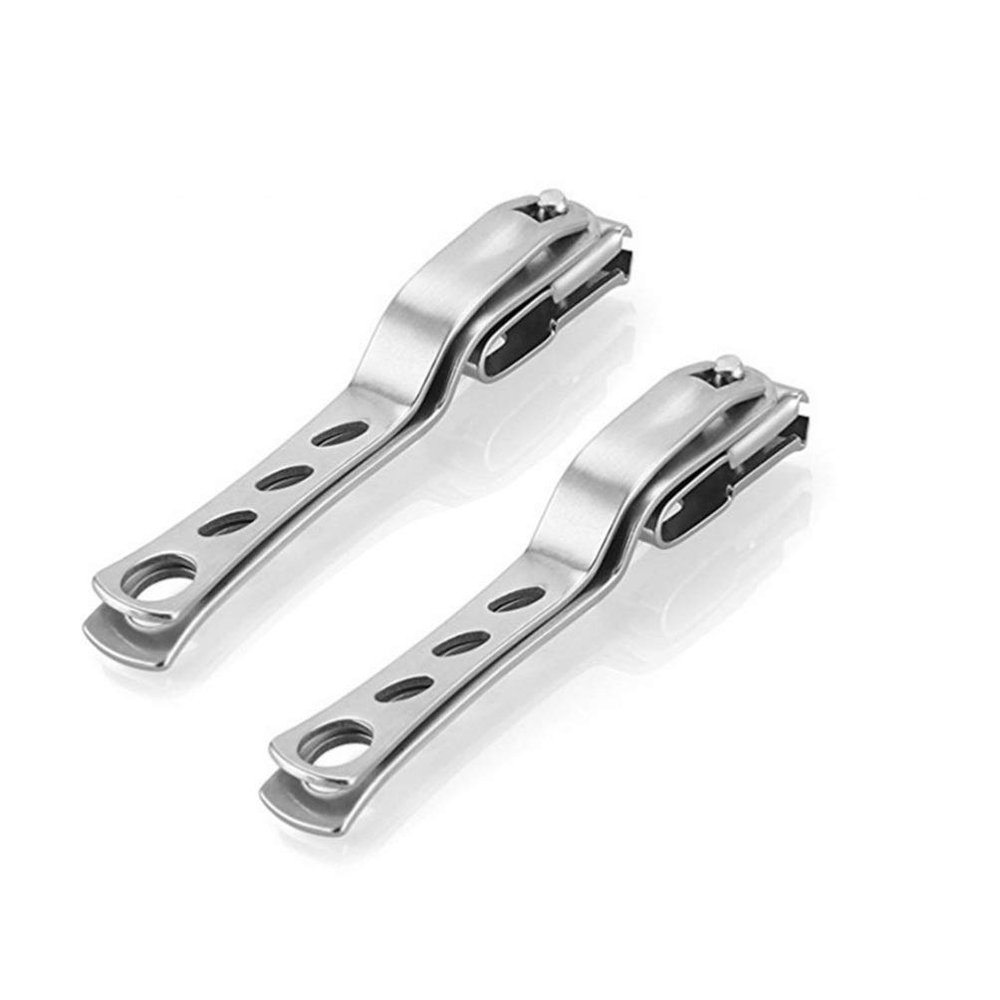 Ciieeo 2pcs Rotating Nail Clippers Large Nail Cutters Ergonomic Design Blades Lever for Smooth Trimming Travel