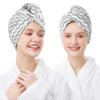 ELLEWIN Microfiber Hair Towel Wrap for Women 2 Pack,Adjustable Hair Drying Turban with Two Button,Anti Frizz,Super Absorbent Quick Stripe Dry Hair Towels for Long Thick Short Hair view 1