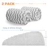 ELLEWIN Microfiber Hair Towel Wrap for Women 2 Pack,Adjustable Hair Drying Turban with Two Button,Anti Frizz,Super Absorbent Quick Stripe Dry Hair Towels for Long Thick Short Hair view 2