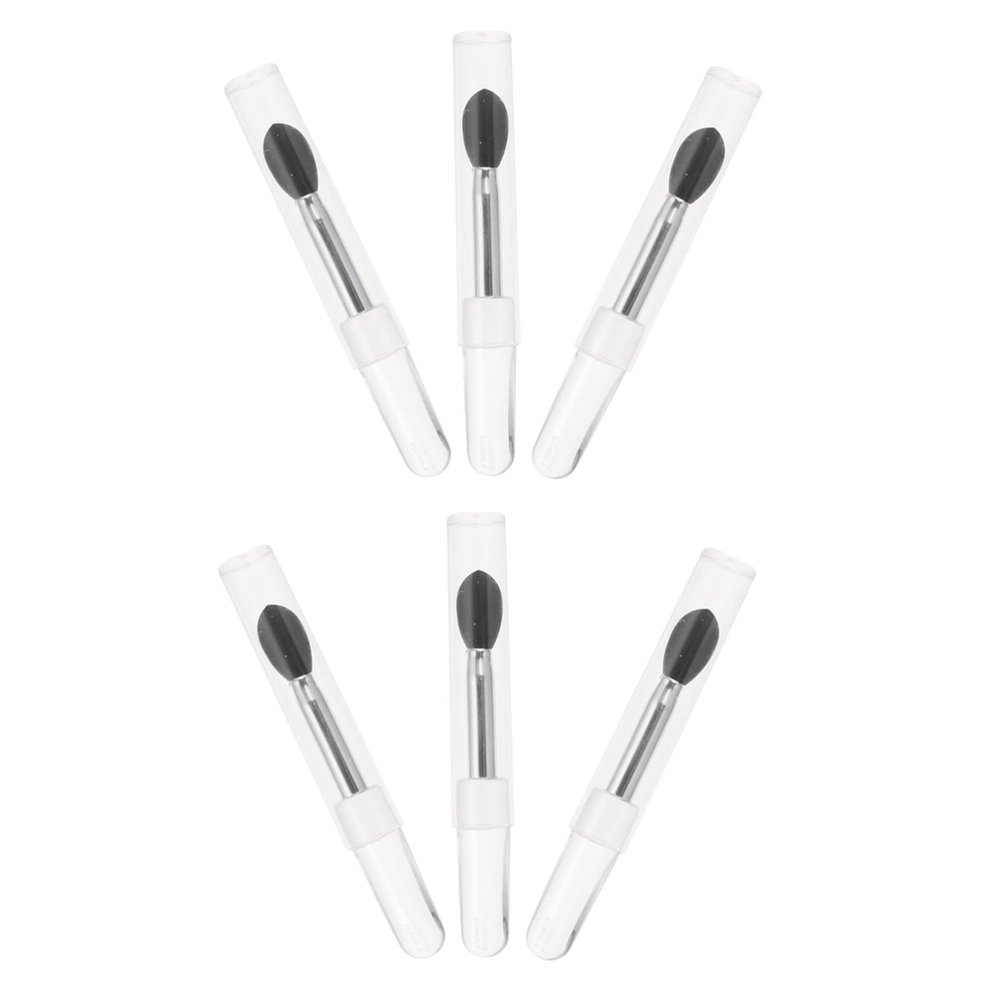 Beaupretty 6pcs Silicone Lip Mask Brush Non-stick Eyeshadow Applicator for Makeup Comfortable Grip for Precise Lip and Gloss Application Tip Design