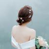30 PCS Bride Wedding Hair Pins Purple Flower Bridal Head Clip Crystal Rhinestone Hair Barrettes U-Shape Hair Clips Hair Accessories for Bridal Wedding Women view 3