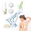 Fanwer 3 in 1 Lotion Applicator for Back Self Elderly & Back Bath Brush for Shower for Men and Women with Long Handle, 18.9in Curved Long Handled Shower Body Brush, Back Scrubber for Shower view 1
