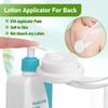 Fanwer 3 in 1 Lotion Applicator for Back Self Elderly & Back Bath Brush for Shower for Men and Women with Long Handle, 18.9in Curved Long Handled Shower Body Brush, Back Scrubber for Shower view 2
