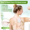 Fanwer 3 in 1 Lotion Applicator for Back Self Elderly & Back Bath Brush for Shower for Men and Women with Long Handle, 18.9in Curved Long Handled Shower Body Brush, Back Scrubber for Shower view 3