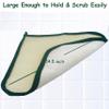 Bleu Bath (6 Pack) Dual-Sided Exfoliating Skin Towel Natural Terry Body Cloth Scrubber Premium Sturdy Loofah Towel Soft and Buffing Wash Cloth White for Either Oil or Dry Skin (Passion Green) view 2