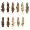 14" Curly High Temperature Fiber Synthetic Hair Piece Long Curly Ponytail Clip in Claw Hair Extension Natural Looking Synthetic Hairpiece for Women (#234/613 Sandy Brown & Light Bleach Blonde) view 3