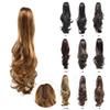 14" Curly High Temperature Fiber Synthetic Hair Piece Long Curly Ponytail Clip in Claw Hair Extension Natural Looking Synthetic Hairpiece for Women (#10 Golden Brown) view 2
