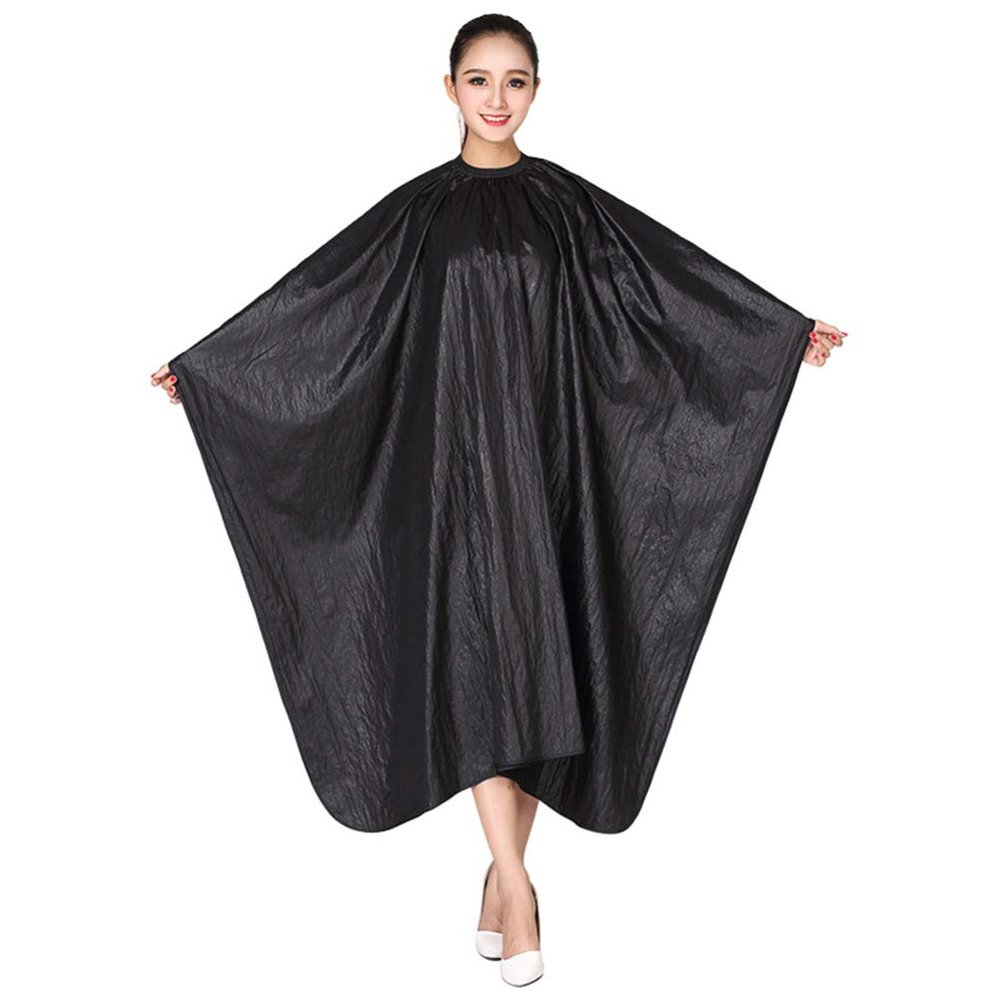 LALAFINA Hairdressing Cape Hair Styling Cloak Salon Apron Haircut Gown Waterproof for Home Use