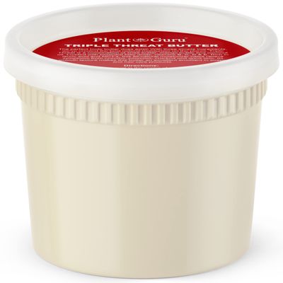 Plant Guru Triple Threat Body Butter 14 oz. - Blend of Shea, Mango & Coconut Oil - 100% Pure Natural Raw Unrefined Moisturizer For Dry Skin, Face And Hair. Great For Lip Balm and Soap Making