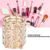 Acrylic Make Up Storage Cup lunch box , Makeup Brush Holder , European sty1e Rounded Crystal Glass Cosmetic lunch box for Bathroom Home Bedroom Office (Gold) , Makeup Brush Holder , Acrylic Make Up S view 3