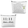 11 11 Make a Wish Gifts Makeup Bag Angel Gifts for Women Friendship Dandelion Gift 11 11 Angel Number Cosmetic Travel Bag (11 11 Make a Wish Gifts) view 1