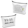 11 11 Make a Wish Gifts Makeup Bag Angel Gifts for Women Friendship Dandelion Gift 11 11 Angel Number Cosmetic Travel Bag (11 11 Make a Wish Gifts) view 2
